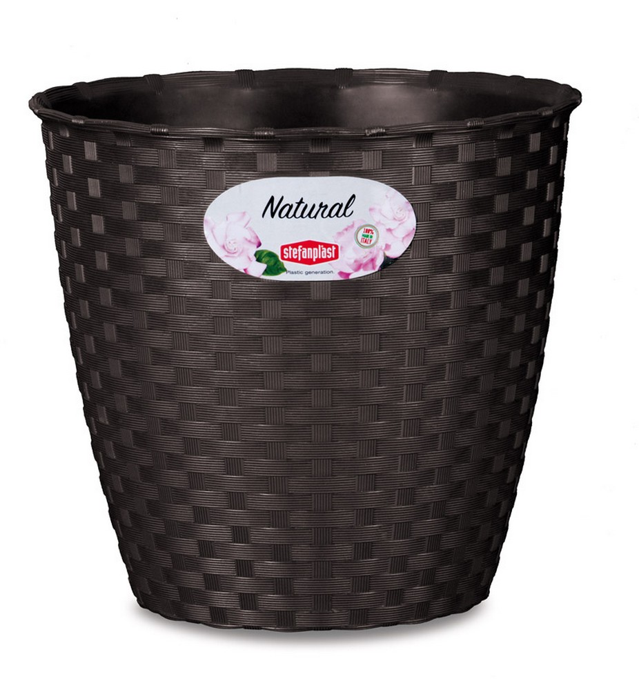Stefanplast VASO NATURAL DA INTERNO/ESTERNO Ø cm. 19x17,5 h col. Bianco
