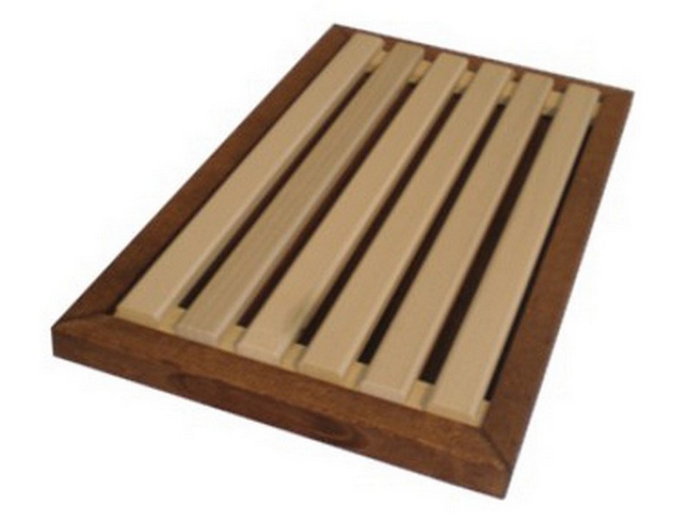 TAGLIAPANE IN LEGNO SCURO GRIGLIA ESTRAIBILE cm. 38x23x2