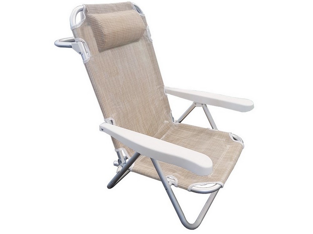 Tata Linda SPIAGGINA RECLINABILE COMFORT 5 POSIZIONI cm. 61x53x81 h col. Assortiti