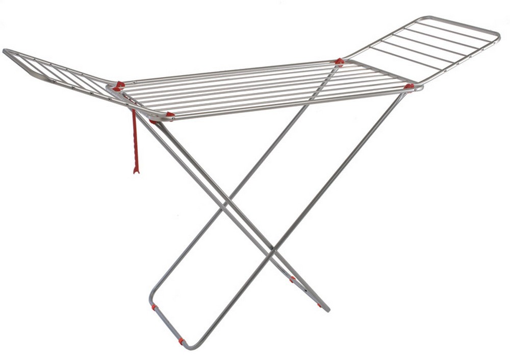 Tata Linda STENDIBIANCHERIA A CAVALLETTO PLUTONE cm. 180x52x96÷115 h Stenditura mt. 18
