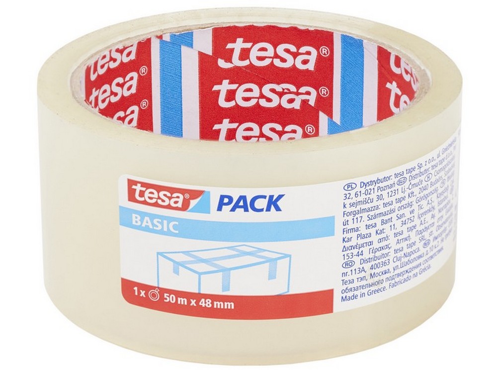 Tesa NASTRO DA IMBALLO BASIC mm. 50x66 mt. col. Trasparente