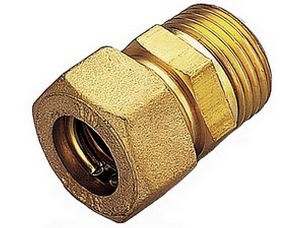 Tiemme RACCORDO IN OTTONE PER TUBO IN RAME diritto maschio mis. 12x1/2