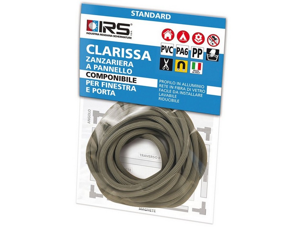 TONDINO GUARNIZIONE PER PROFILO ZANZARIERA CLARISSA mt. 5  Col. Grigio 