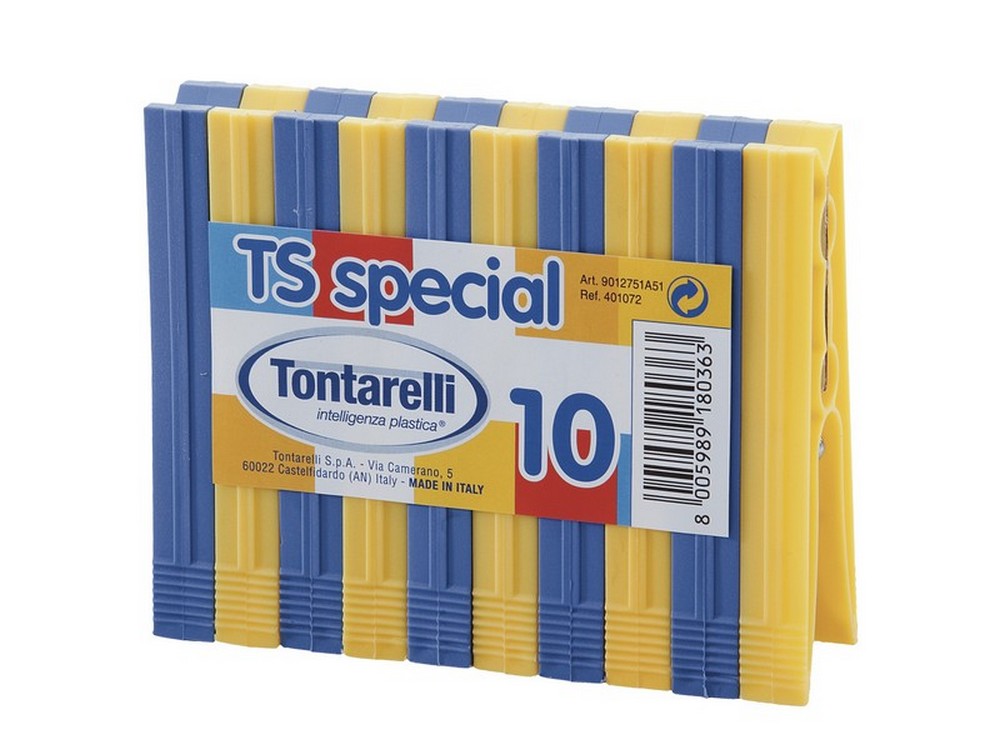 Tontarelli PINZE PER BUCATO TS SPECIAL stecca 10 pz.