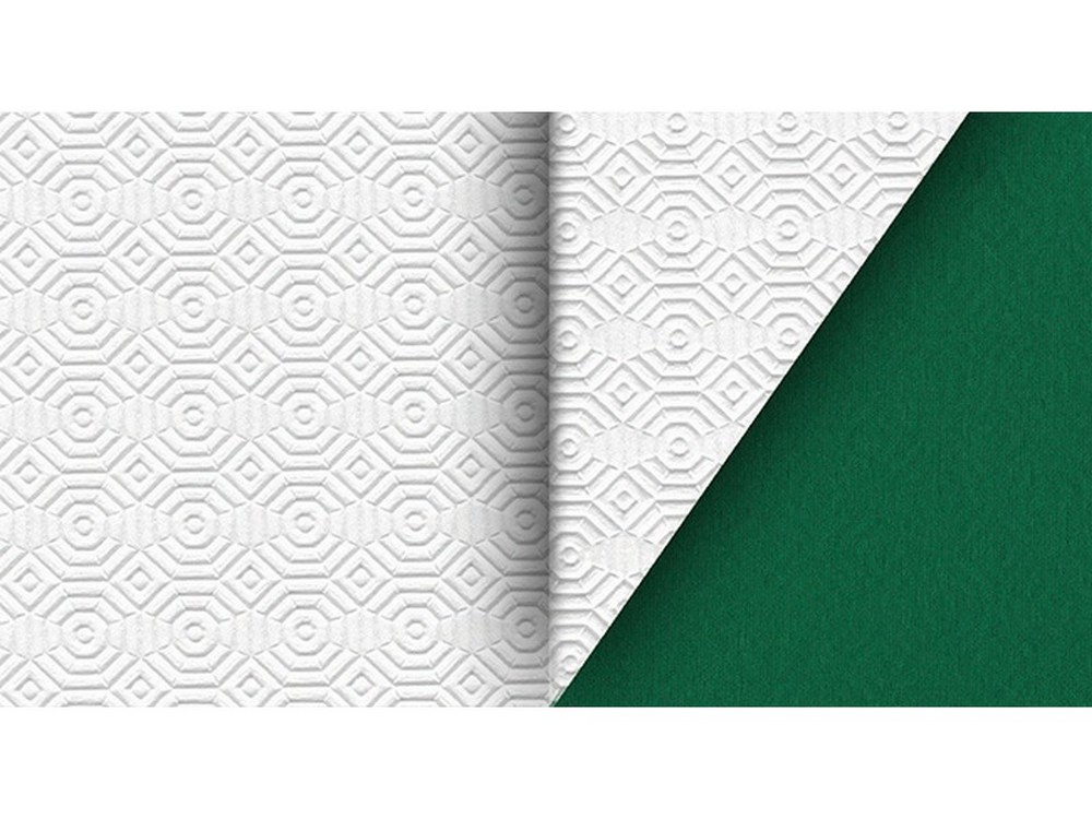 TOVAGLIATO IN PVC MOLLETTONE BIANCO/VERDE  Rotolo cm.140 (H) x 20 mt (L)