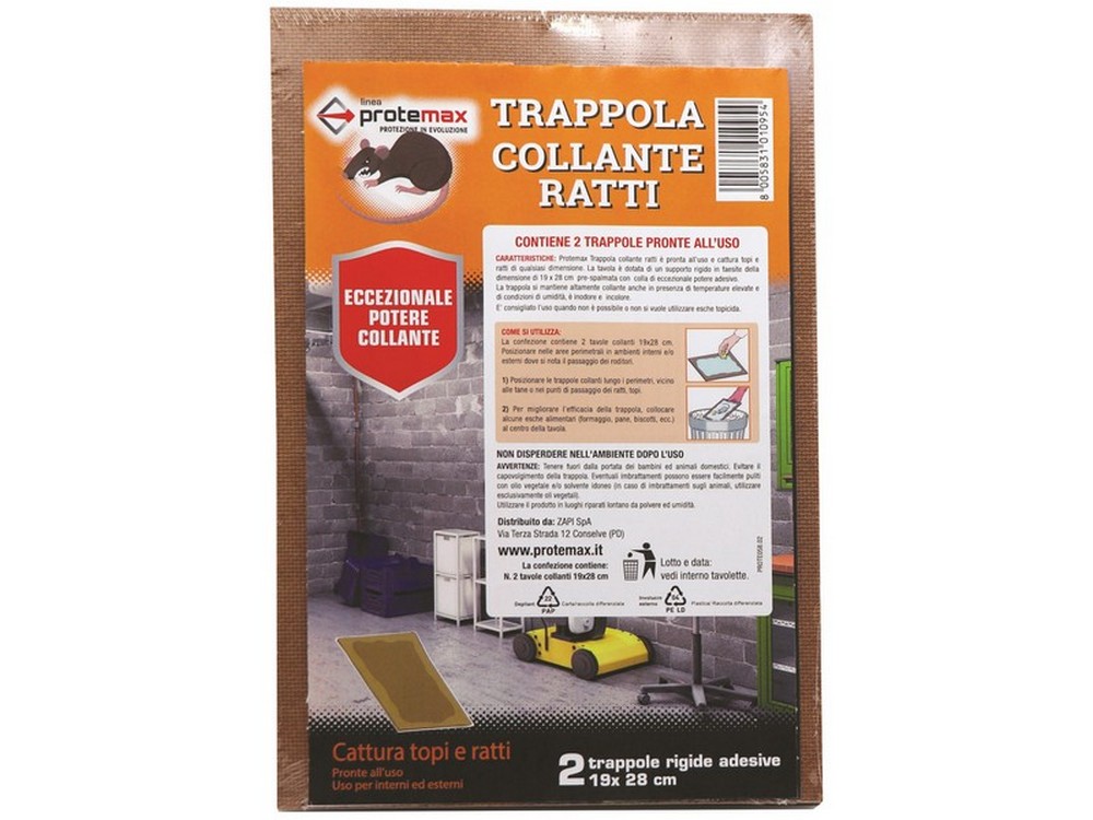 TRAPPOLA TAVOLETTA TOPI MAXY BLISTER PZ.2 cm.19x28