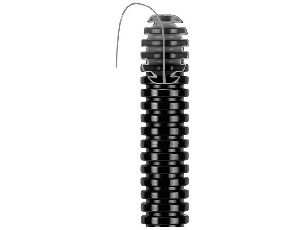 TUBO CORRUGATO NERO CON TIRAFILO Ø mm. 20  MT.100