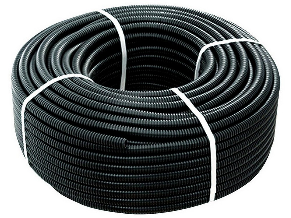 TUBO CORRUGATO NERO SENZA TIRAFILO Ø mm. 25  MT. 50