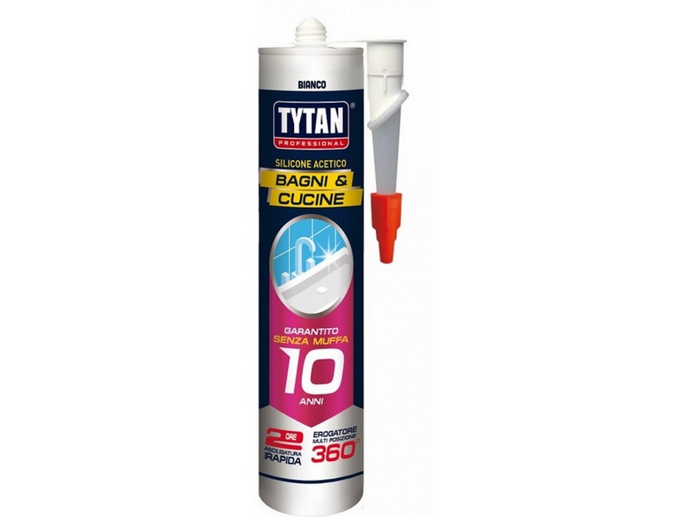 Tytan SILICONE ACETICO BAGNI E CUCINE ml. 280 - Trasparente