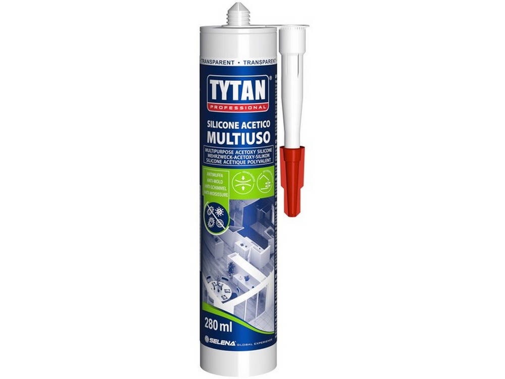 Tytan SILICONE ACETICO UNIVERSALE MULTIUSO  ml. 280 - Bianco
