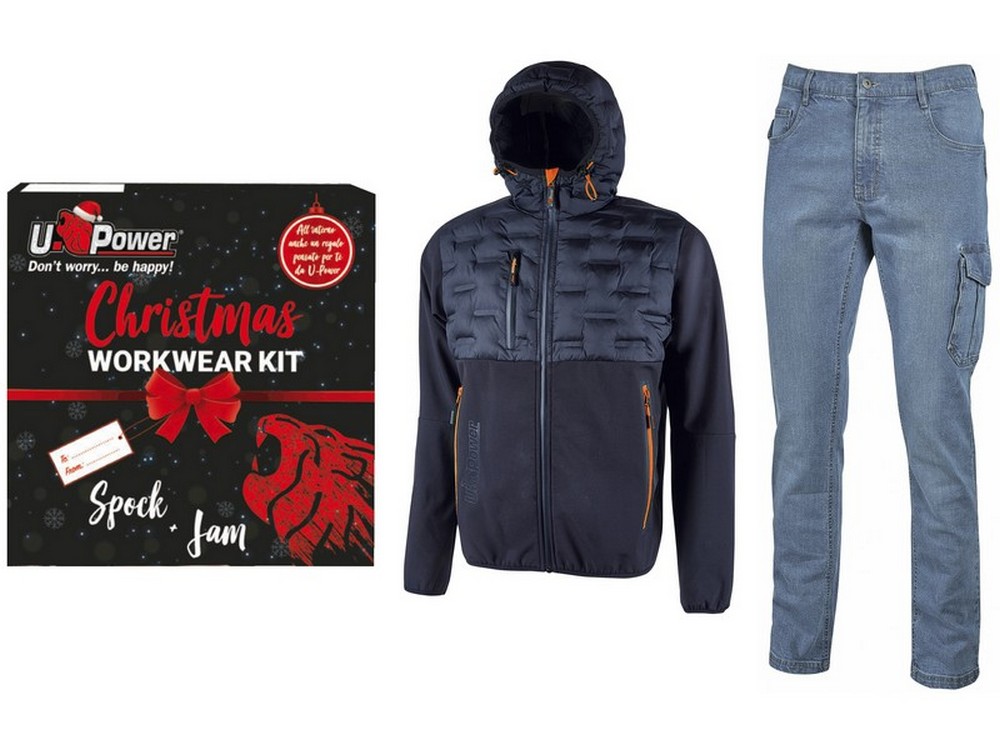 U-Power CHRISTMAS WORKWEAR KIT SPOCK DEEP BLU + JAM DENIM  Mis.  M