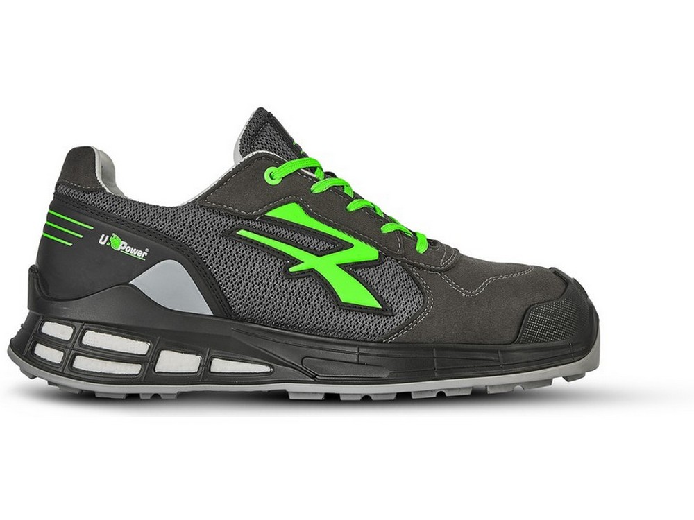 U-Power SCARPE ANTINFORTUNISTICA BASSE S1P SRC ESD REDPREMIUM EGON Col. Antracite Mis. 41