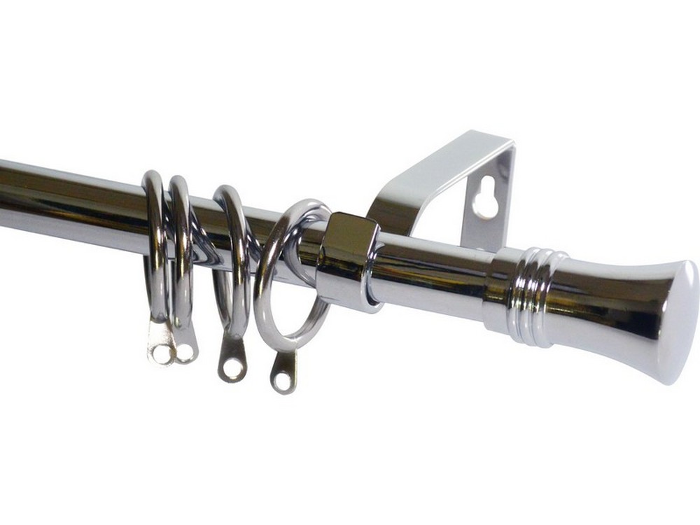 Utilia BASTONE PER TENDE CORONA Estensibile cm. 71÷122 col. Acciaio