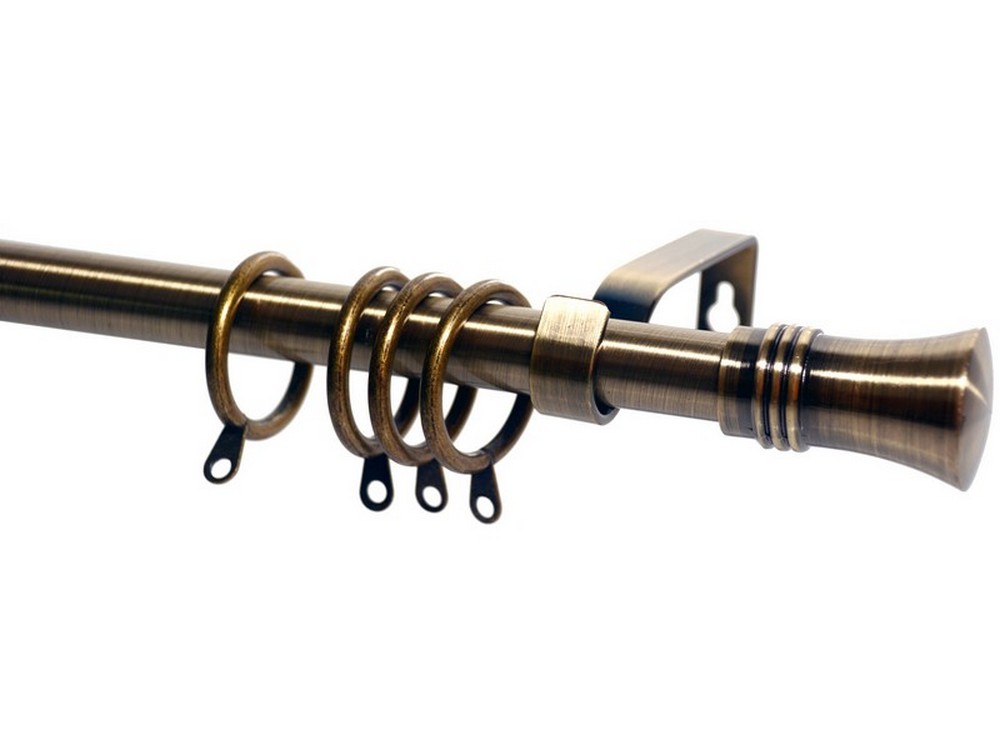 Utilia BASTONE PER TENDE CORONA Estensibile cm. 71÷122 col. Oro Antico