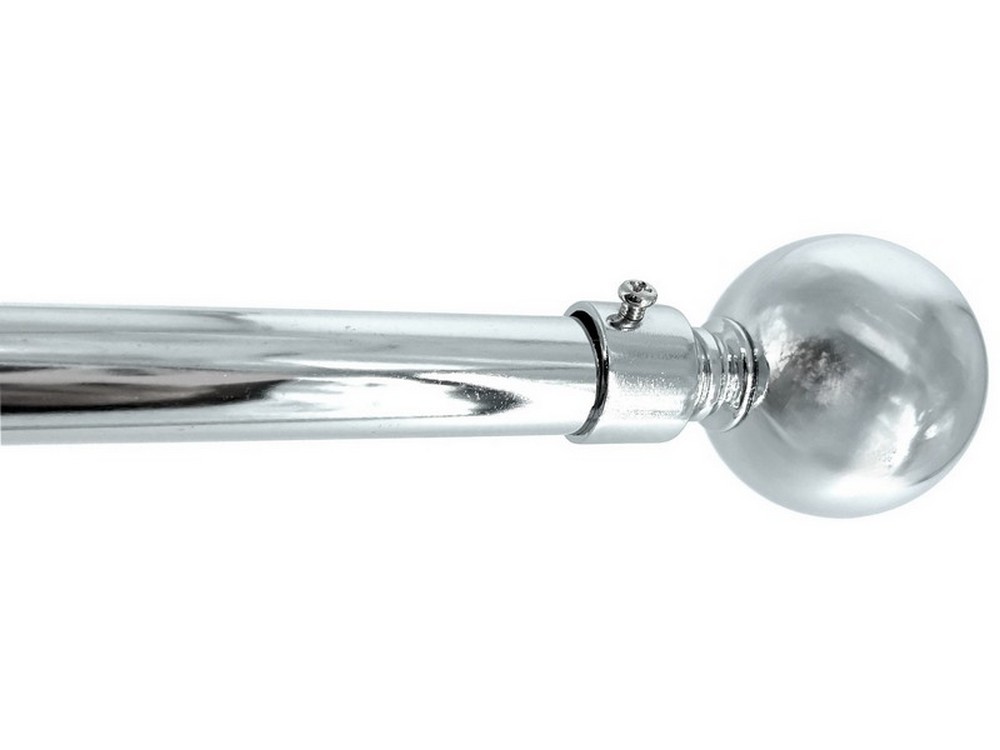 Utilia BASTONE PER TENDE GLOBO Estensibile cm. 71÷122 col. Acciaio