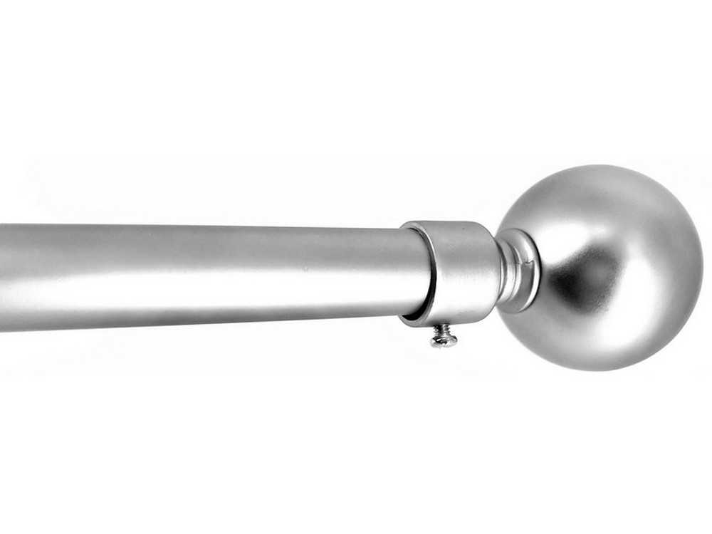 Utilia BASTONE PER TENDE GLOBO Estensibile cm. 71÷122 col. Argento