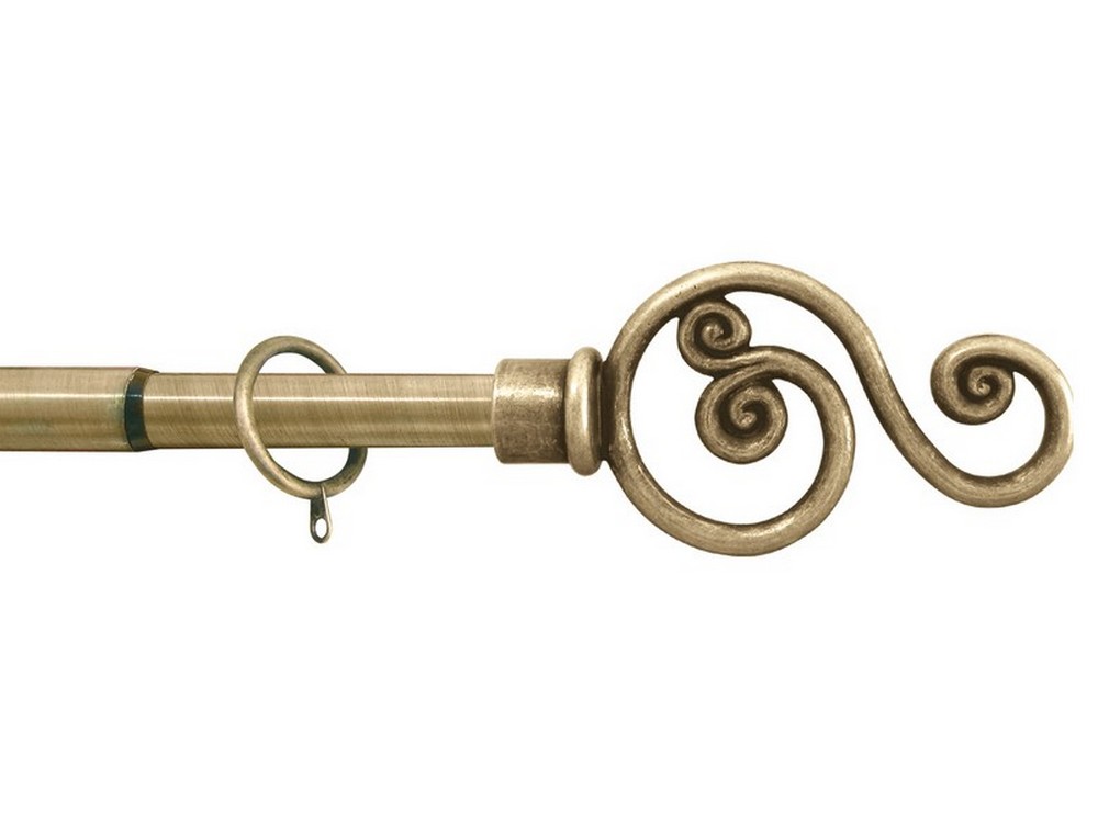 Utilia BASTONE PER TENDE VIOLINO Estensibile cm. 200÷380 col. Oro antico