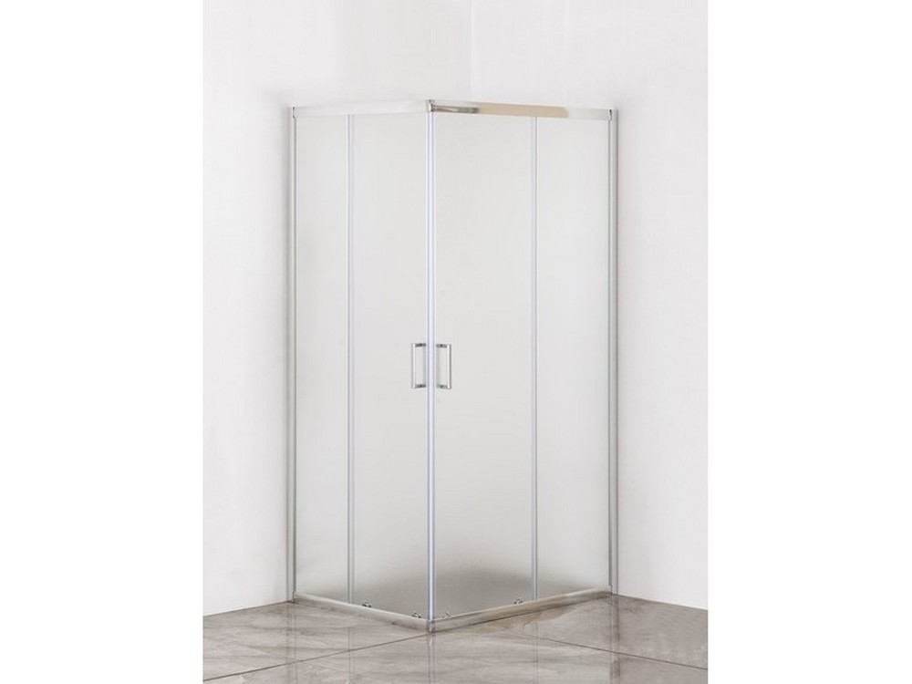 Utilia BOX DOCCIA ANGOLARE ARMONIA IN VETRO PERLATO  cm. 69x69x185 h