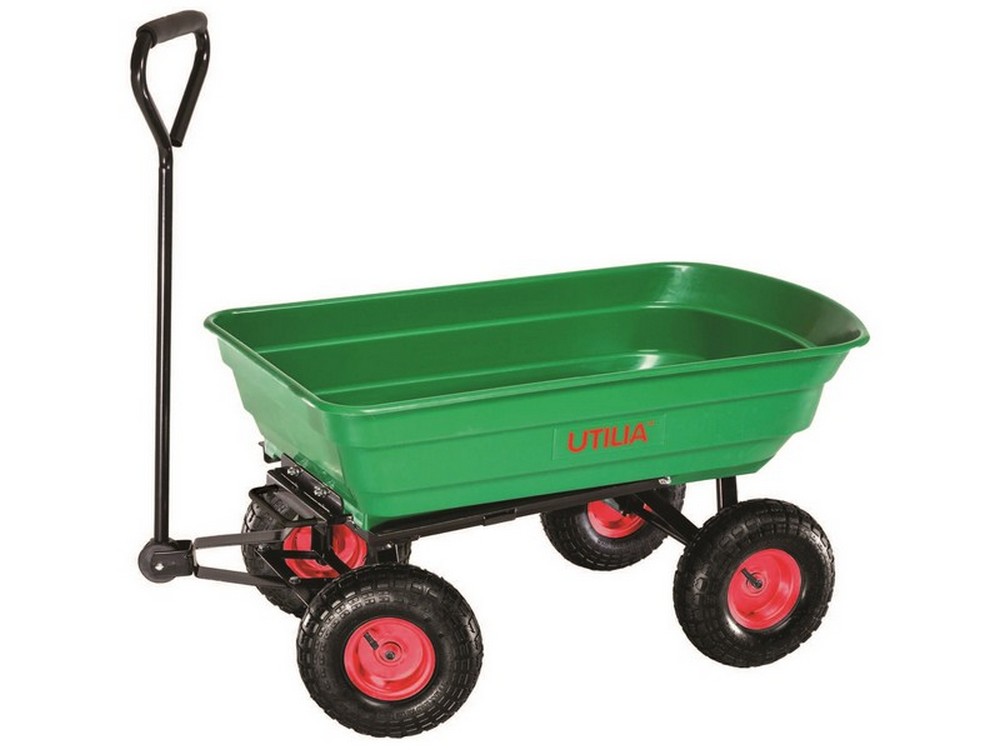 Utilia CARRELLO RIBALTABILE DA GIARDINO lt. 75 portata max kg. 250