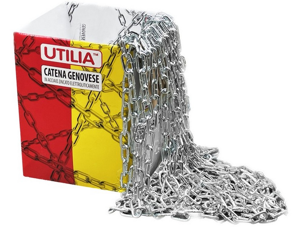 Utilia CATENA GENOVESE ZINCATA IN SCATOLA  n° 16 (mt. 75)