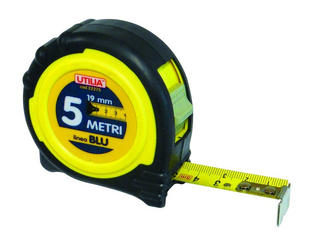 Utilia FLESSOMETRO LINEA BLU  mt. 5x19 mm.