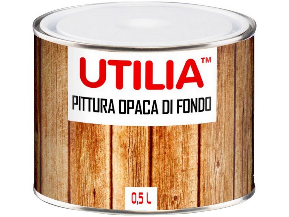 Utilia FONDO BIANCO OPACO PER LEGNO ml. 500