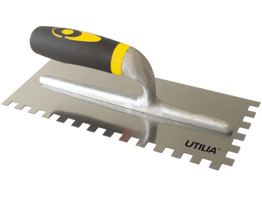 Utilia FRATTAZZO DENTATO A DESTRA MOD. USA cm. 12x28 Dentatura mm. 5x7
