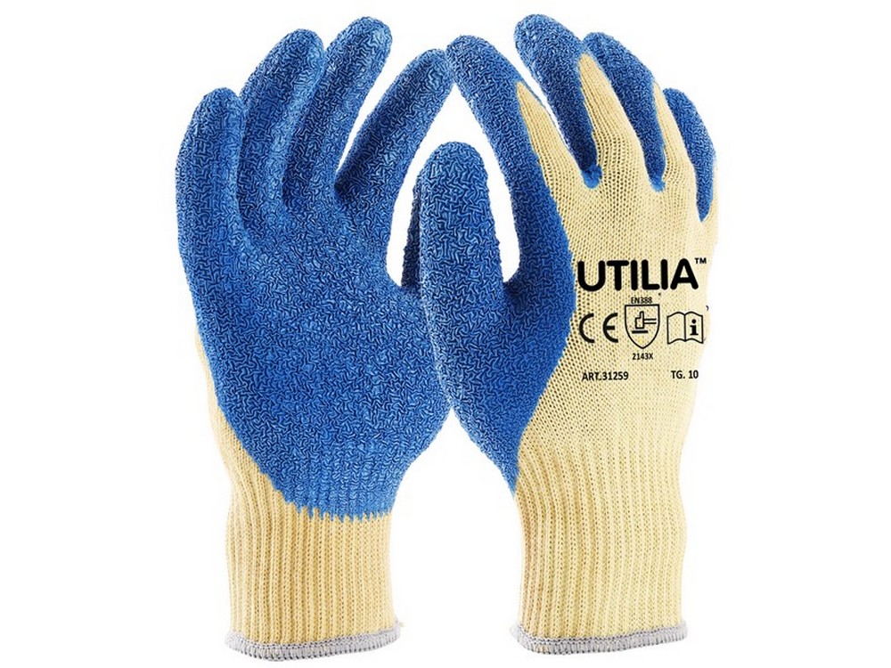 Utilia GUANTI IN LATTICE/COTONE Col. Blu tg.10
