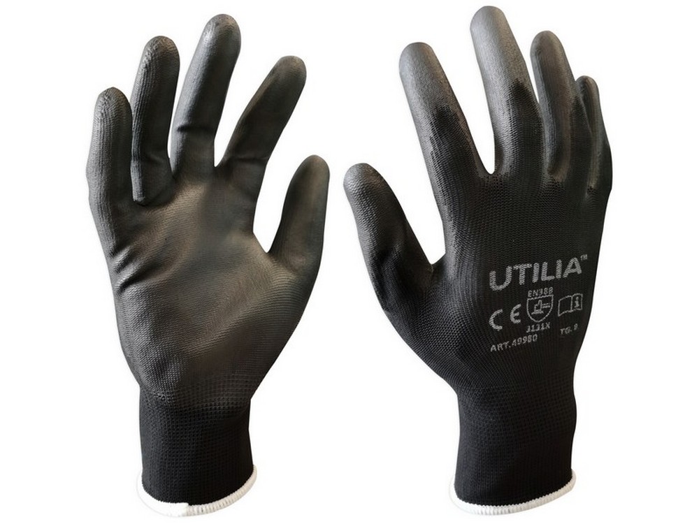 Utilia GUANTI IN POLIURETANO Col. Nero tg.11