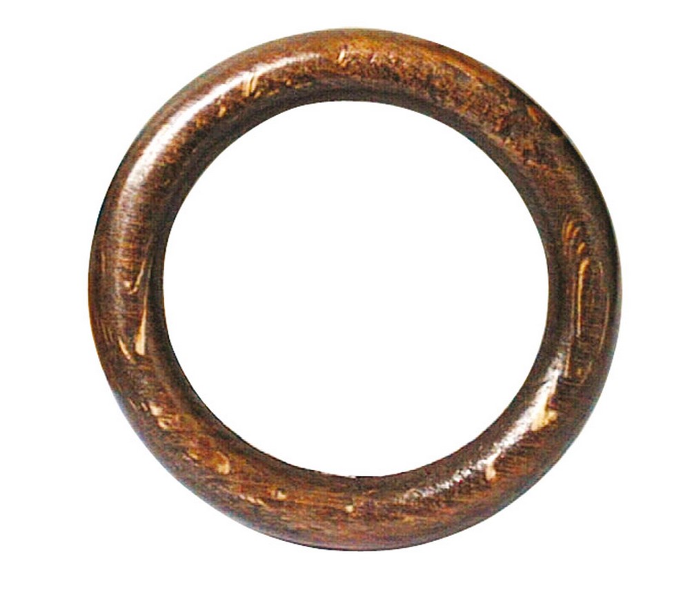 ANELLO PER SCORRITENDA IN LEGNO 100 PZ col. Noce Ø mm. 70