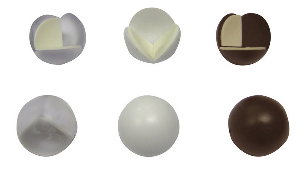 Utilia PARASPIGOLI ADESIVO A SFERA BLISTER 4 PZ.  Bianco