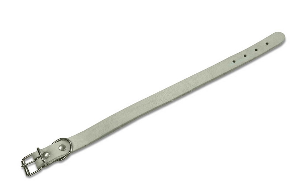 Utilia Pet COLLARE IN CUOIO DI BUFALO SFODERATO cm. 51x2,5 col. Grigio