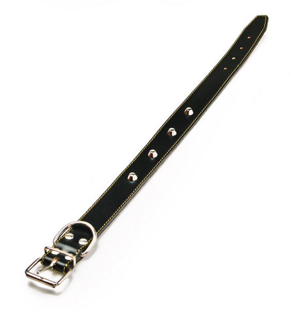 Utilia Pet COLLARE IN CUOIO FODERATO CON BORCHIE cm. 51x2,5 col. Assortiti
