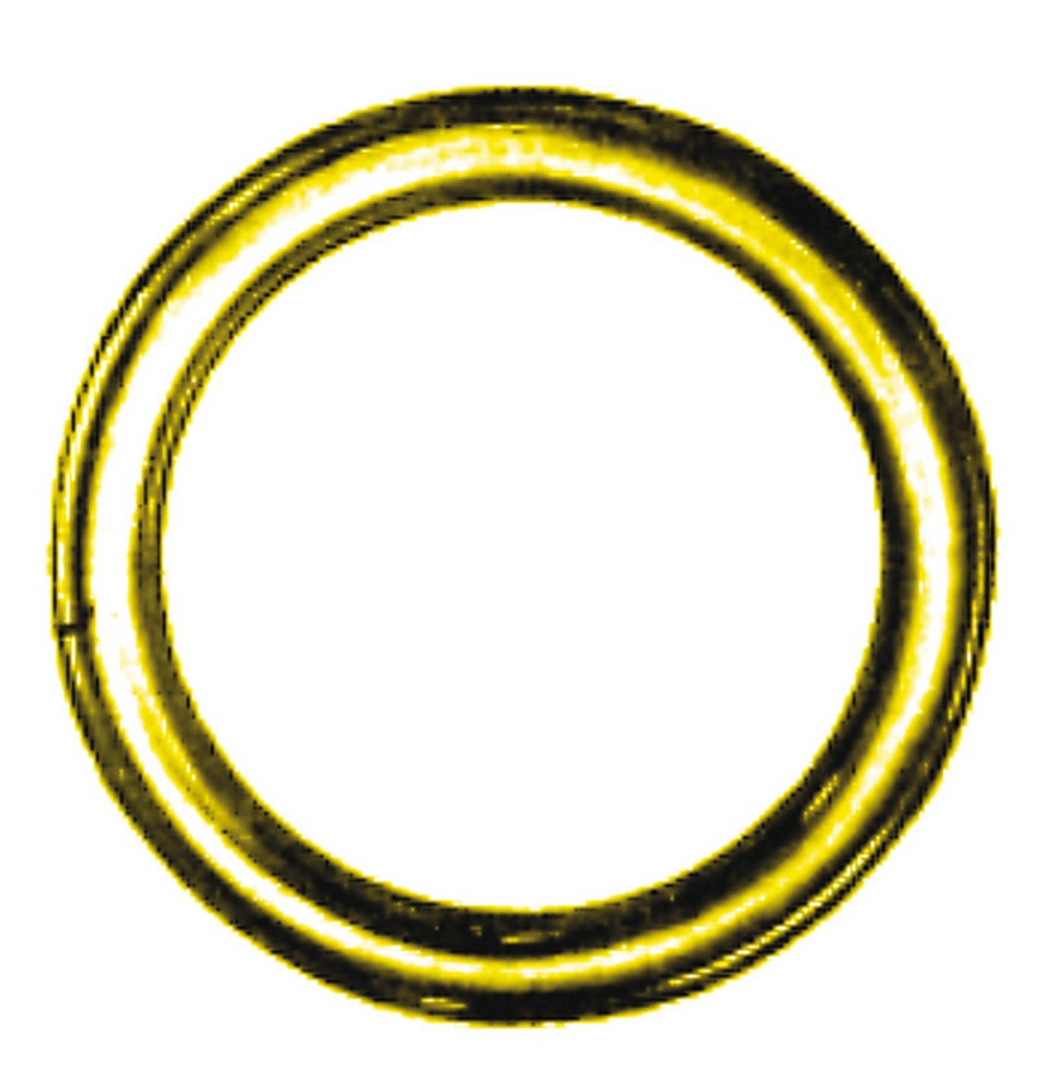 ANELLO TUBOLARE PER TENDE OTTONE LUCIDO  mm. 18x23