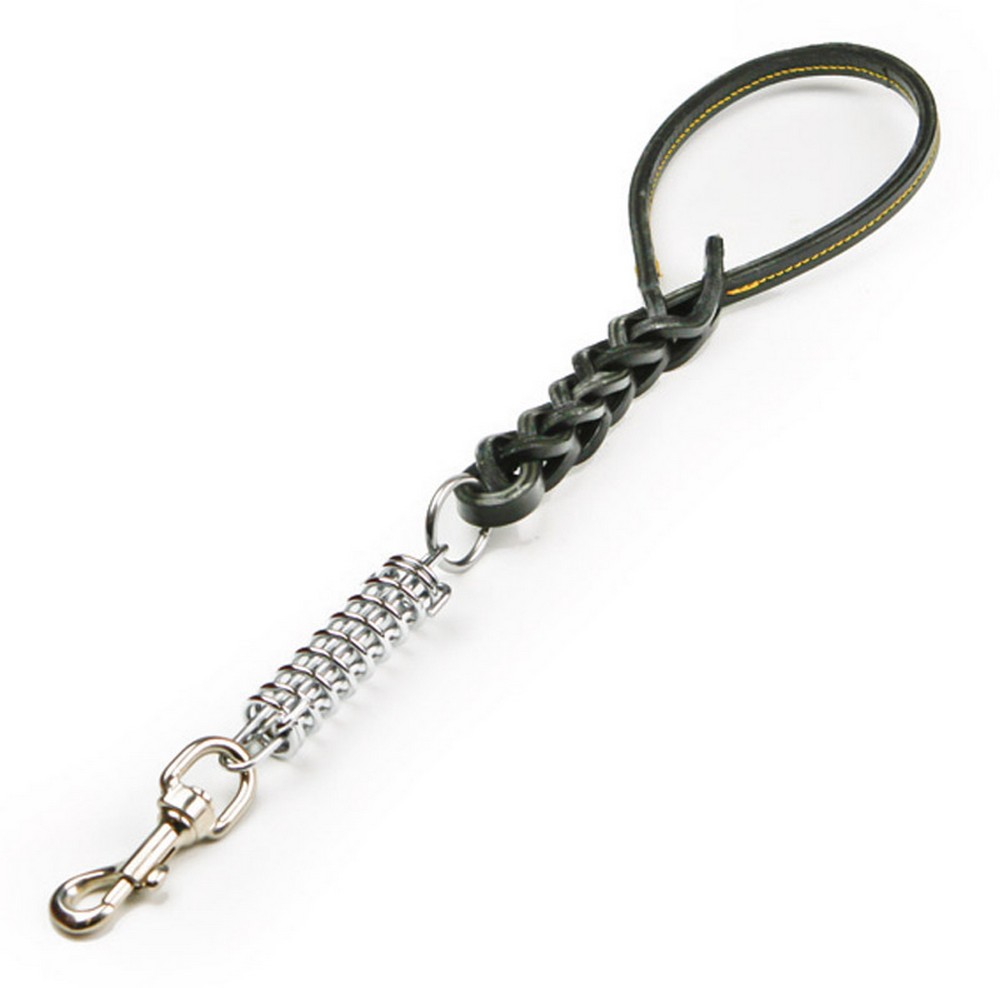 Utilia Pet GUINZAGLIO IN CUOIO TRIPLA TRECCIA CON MOLLA cm. 50 col. Assortiti