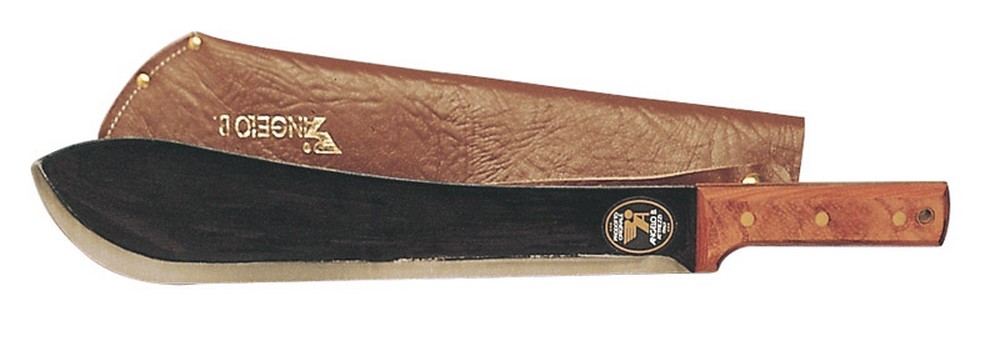Angelo B. MACHETE CON FODERO IN CUOIO cm. 35