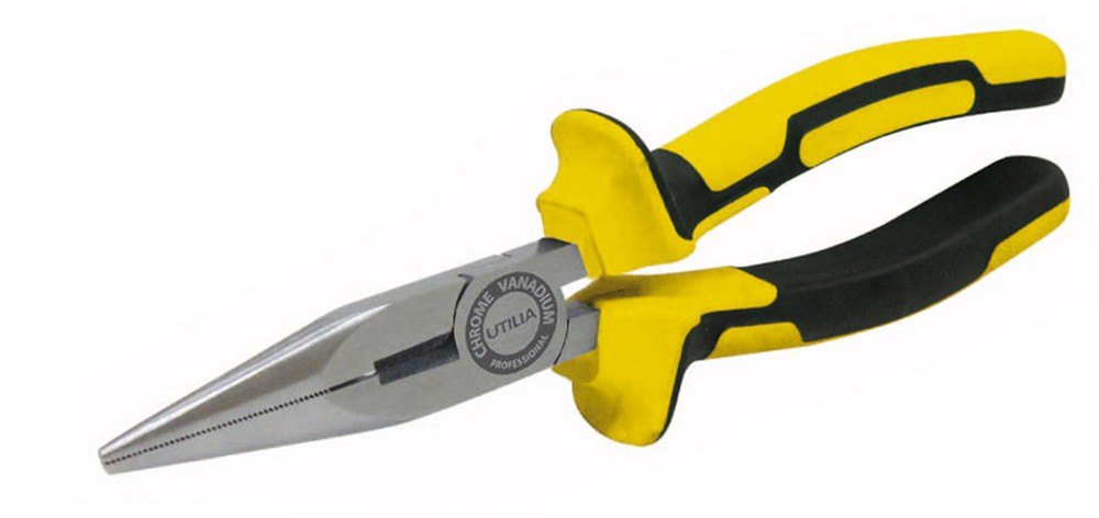 Utilia PINZA A BECCHI 1/2 TONDI DIRITTI PROFESSIONALE  mm. 160