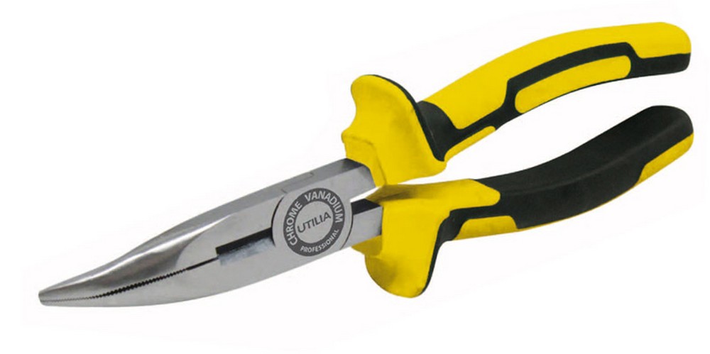 Utilia PINZA A BECCHI 1/2 TONDI PIEGATI PROFESSIONALE  mm. 160