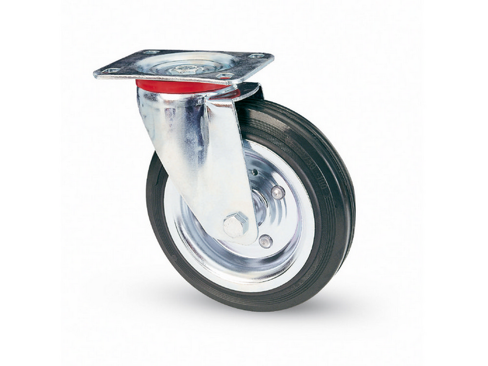Utilia RUOTA GIREVOLE PER CARRELLI  mm.160-piastra mm.135x106