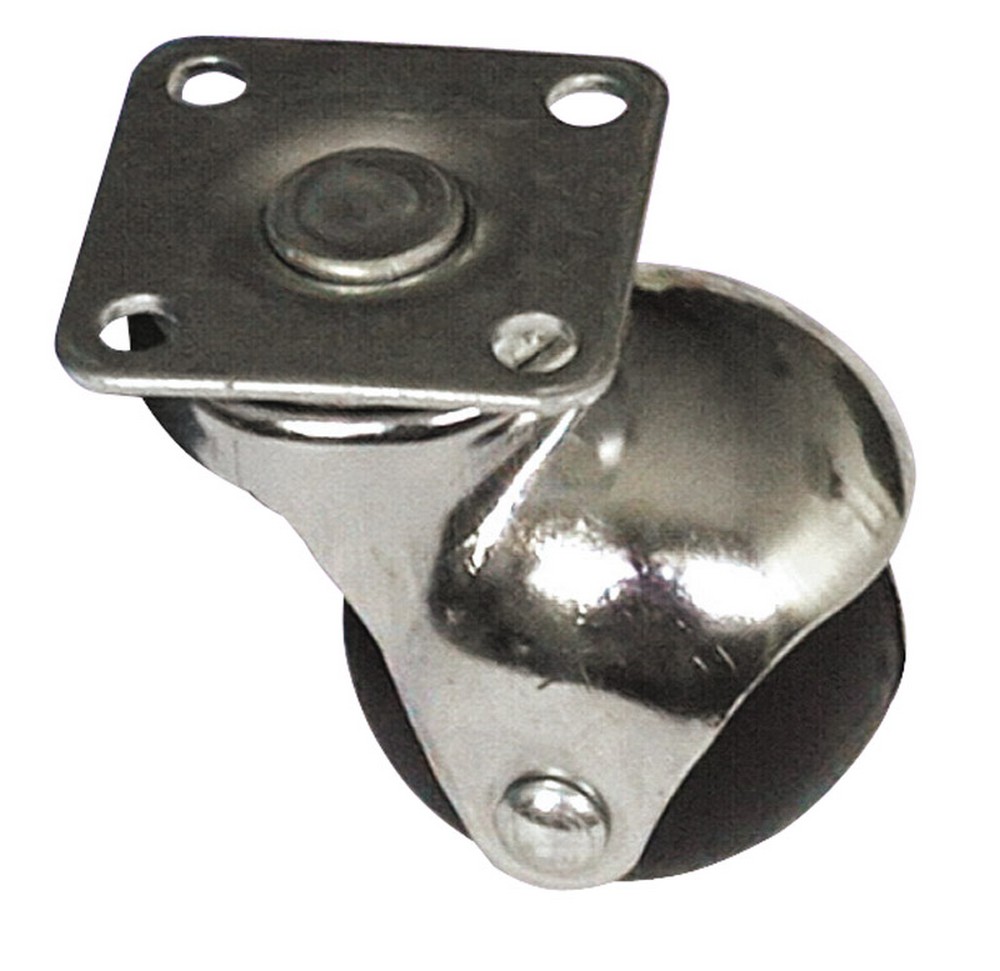 Utilia RUOTA GIREVOLE PER MOBILI CUFFIA CROMATA  mm. 50-piastra mm. 38x38