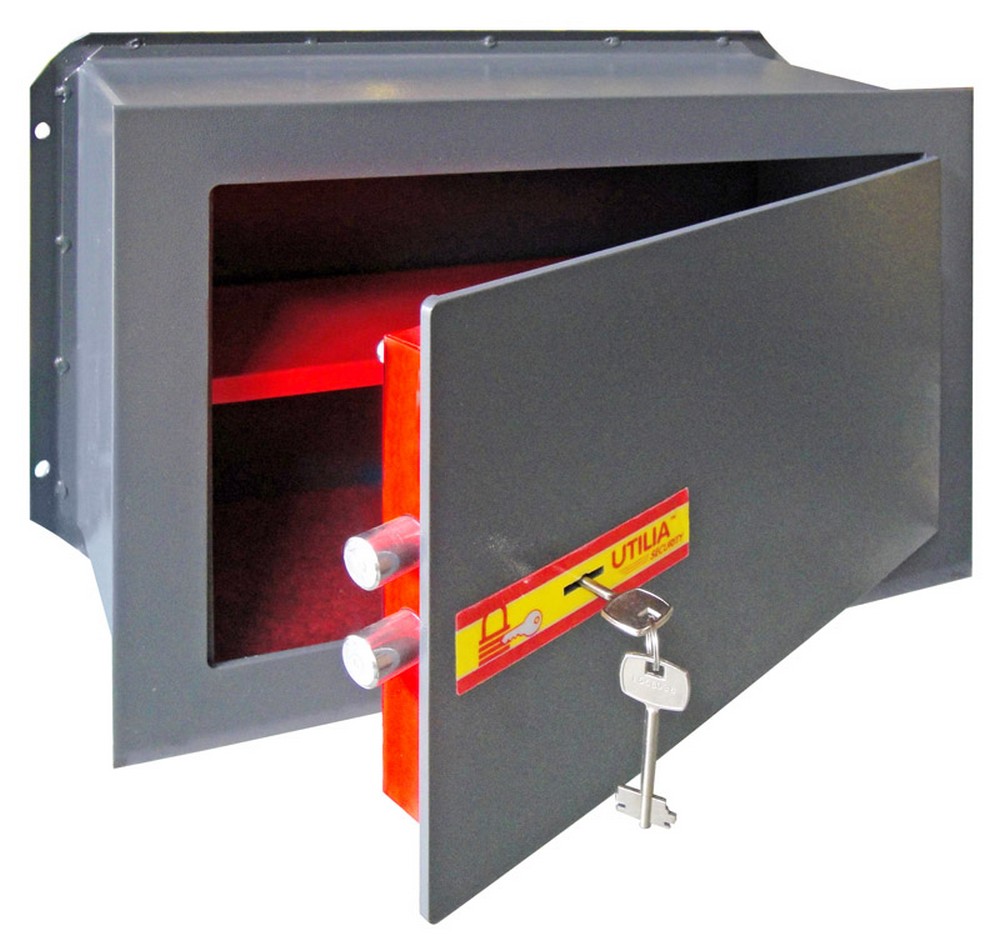 Utilia Security CASSAFORTE DA MURO Chiusura con chiave mm. 310x195x210 h