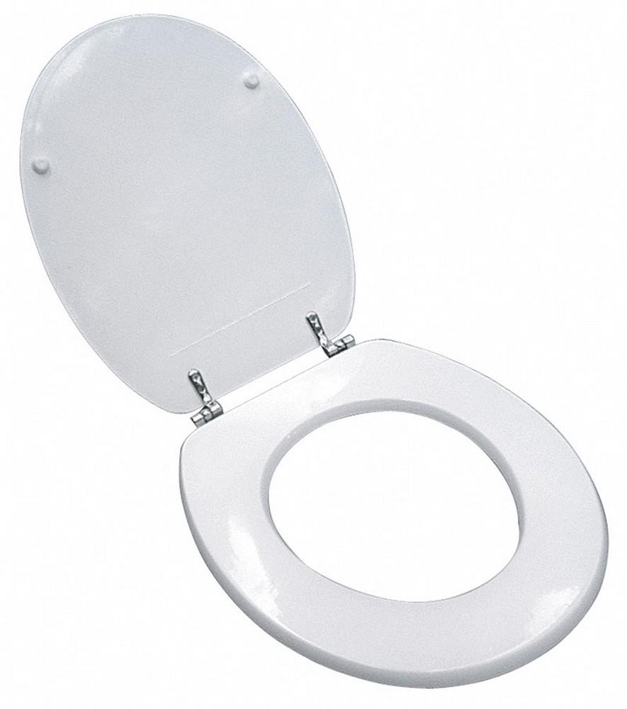 Utilia SEDILE WC IN LEGNO col. Bianco cm. 44x37