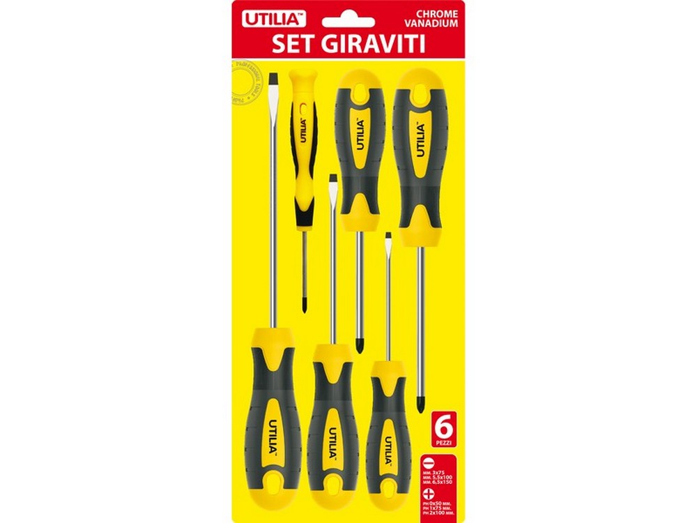 Utilia SET GIRAVITI TAGLIO E CROCE 6 PZ.