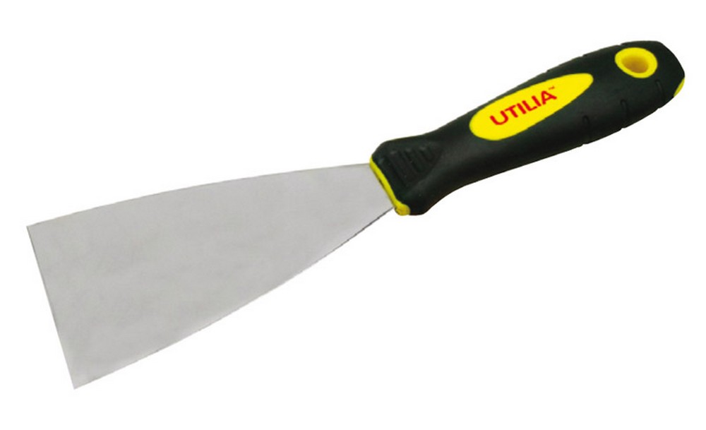 Utilia SPATOLA PER STUCCO INOX MOD. CLASSICO MANICO IN GOMMA  mm. 20