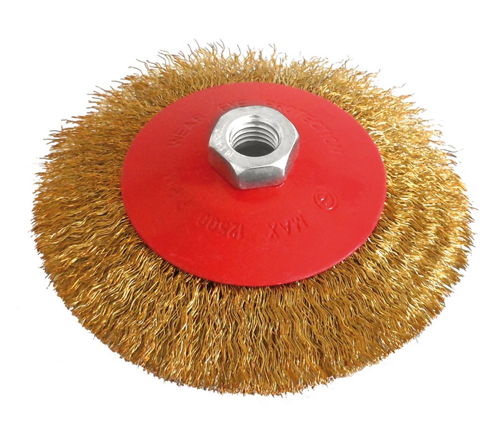 Utilia SPAZZOLA CIRCOLARE CONICA attacco M14 Ø mm. 125
