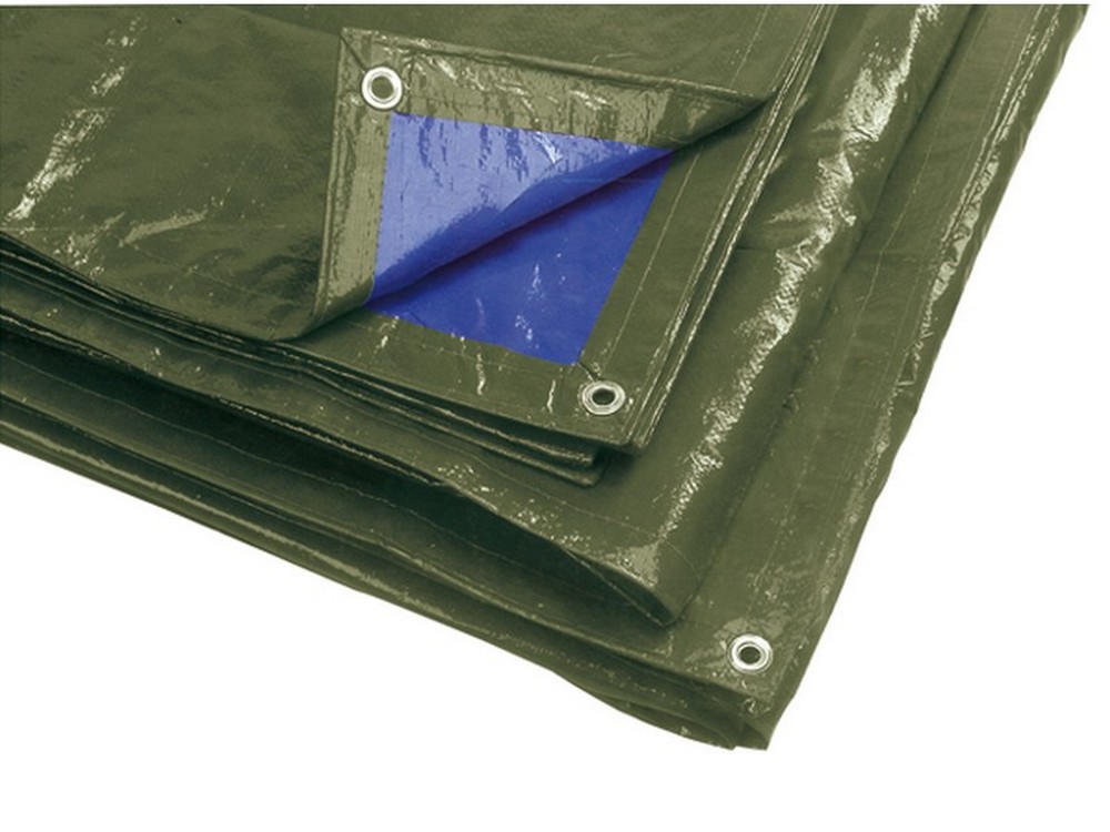 Utilia TELO OCCHIELLATO MULTIUSO IN POLIETILENE Col. Verde/Blu (120 gr/mq) mt. 4x6