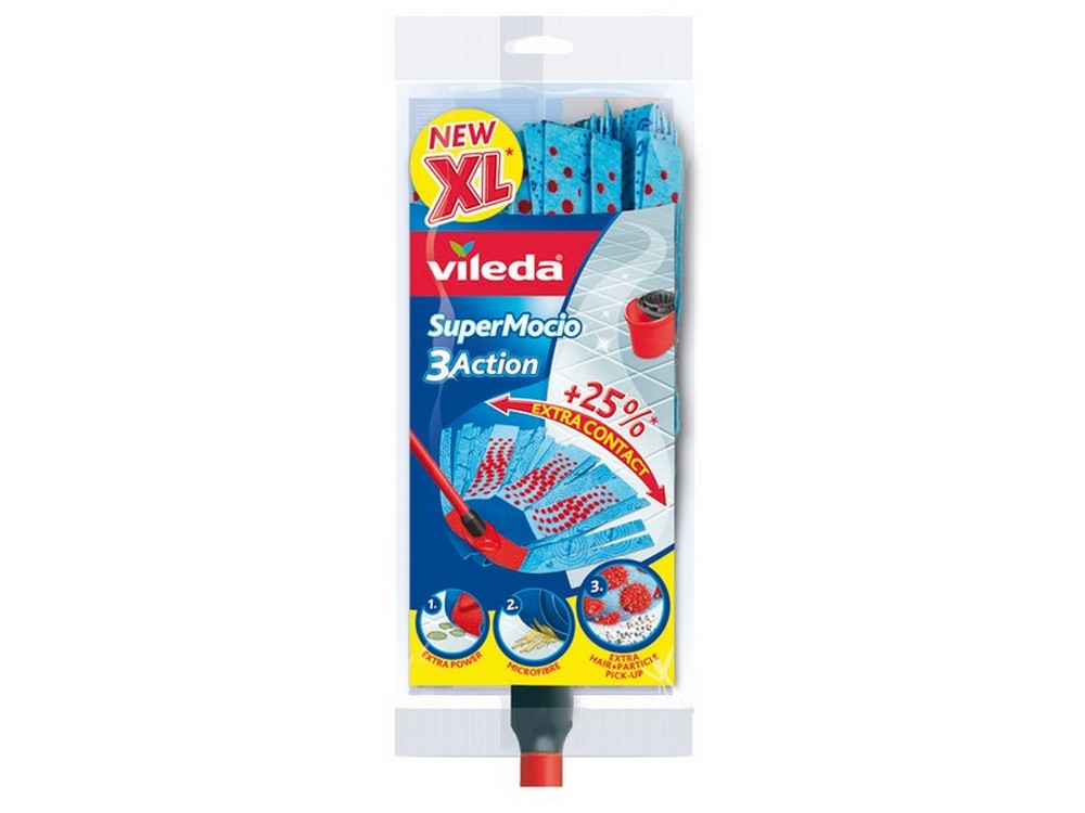 Vileda FIOCCO SUPERMOCIO 3ACTION XL + MANICO