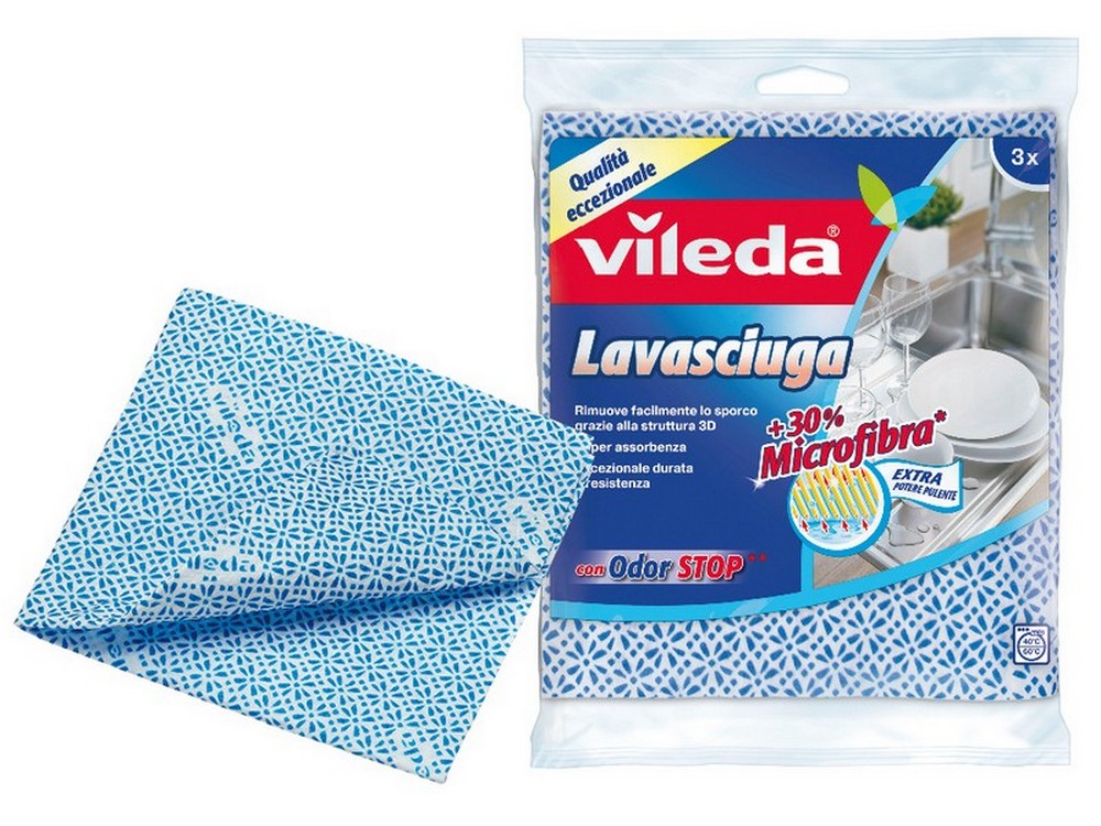 Vileda PANNO LAVASCIUGA 3 PZ. cm. 36x34