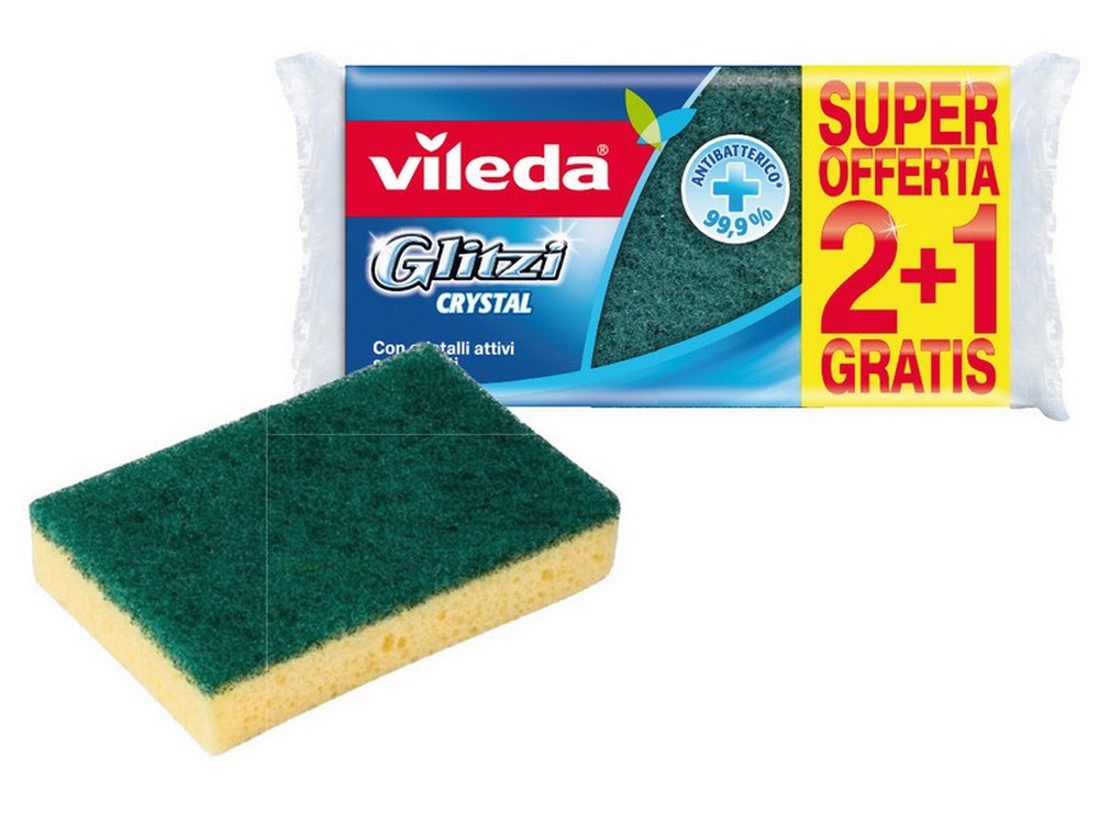 Vileda SPUGNA GLITZI CRYSTAL 2+1 PZ.