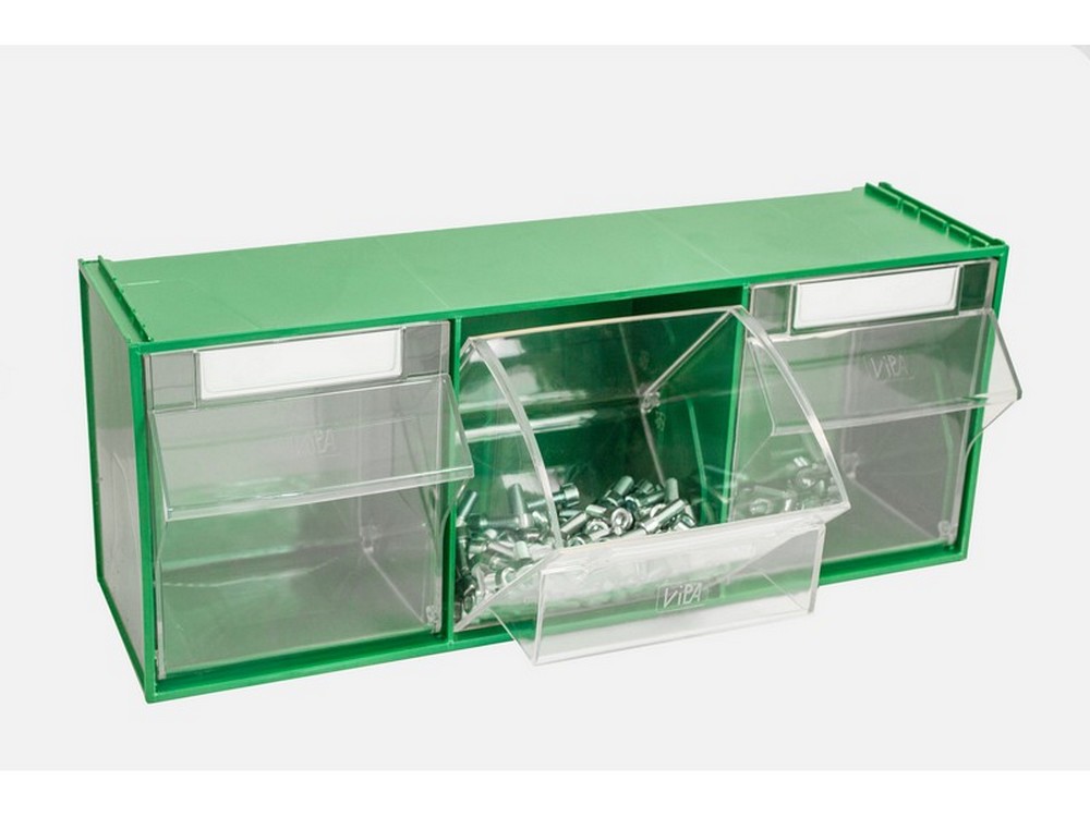 Vipa CASSETTIERA COMPONIBILE FOX 105 VERDE 3 cassetti mm. 600x214x240 h
